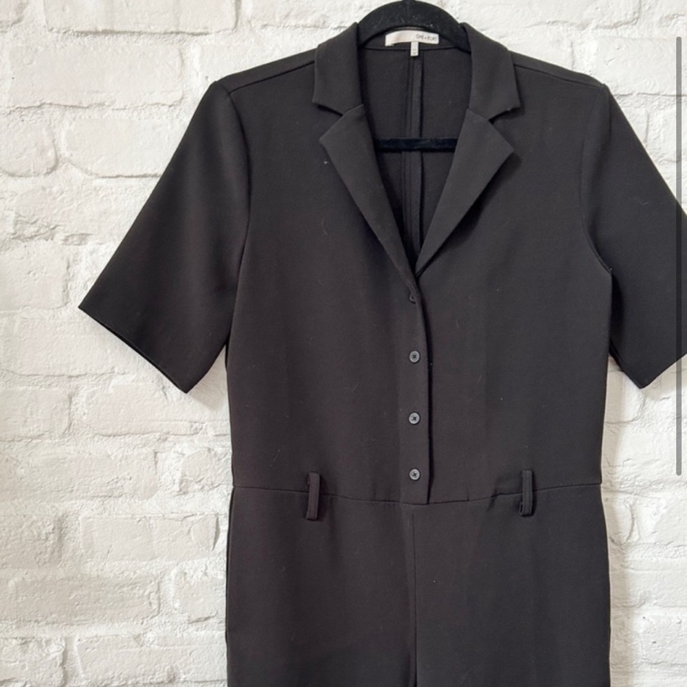 Black Short Sleeve Jumpsuit